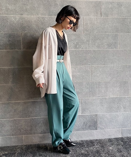 PAGEBOY（ページボーイ）の「セットアップ クリアツイルパンツ（その他パンツ・レディース・チャコールグレー/ベージュ/ターコイズブルー・SMALL/MEDIUM）」の21枚目の写真