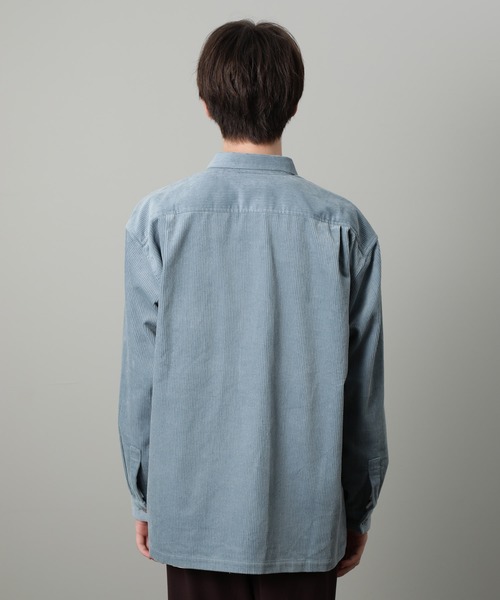 JUNRED（ジュンレッド）の「スプリングカラーコーデュロイCPO（シャツ/ブラウス・メンズ・ホワイト/サックスブルー・S/M/L）」の15枚目の写真