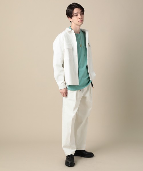 JUNRED（ジュンレッド）の「スプリングカラーコーデュロイCPO（シャツ/ブラウス・メンズ・ホワイト/サックスブルー・S/M/L）」の3枚目の写真