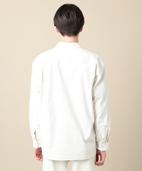 JUNRED（ジュンレッド）の「スプリングカラーコーデュロイCPO（シャツ/ブラウス・メンズ・ホワイト/サックスブルー・S/M/L）」の8枚目の写真