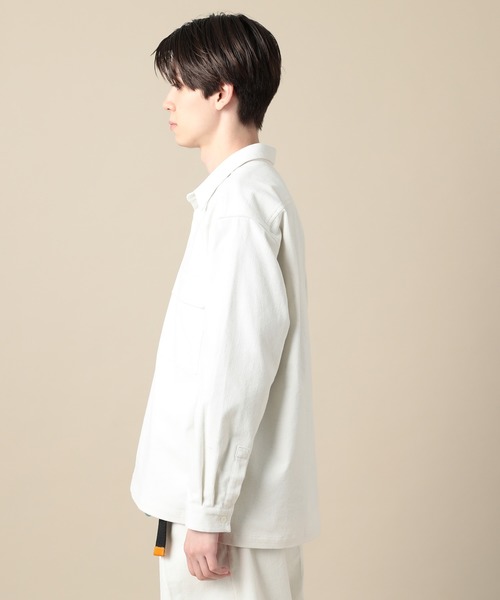 JUNRED（ジュンレッド）の「スプリングカラーコーデュロイCPO（シャツ/ブラウス・メンズ・ホワイト/サックスブルー・S/M/L）」の7枚目の写真