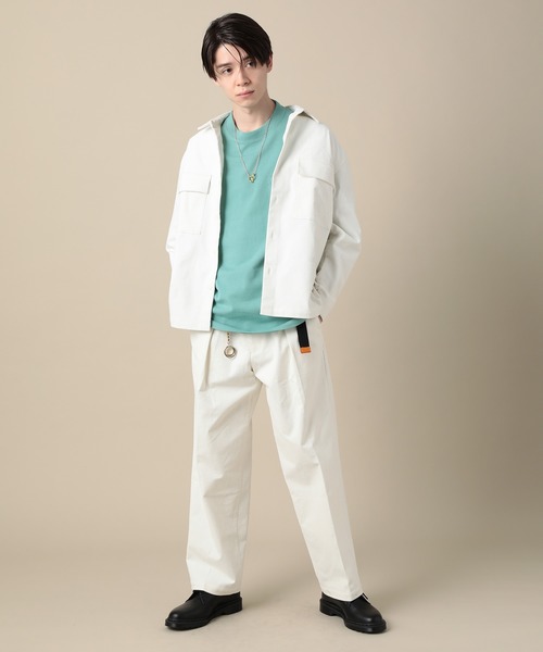 JUNRED（ジュンレッド）の「スプリングカラーコーデュロイCPO（シャツ/ブラウス・メンズ・ホワイト/サックスブルー・S/M/L）」の4枚目の写真