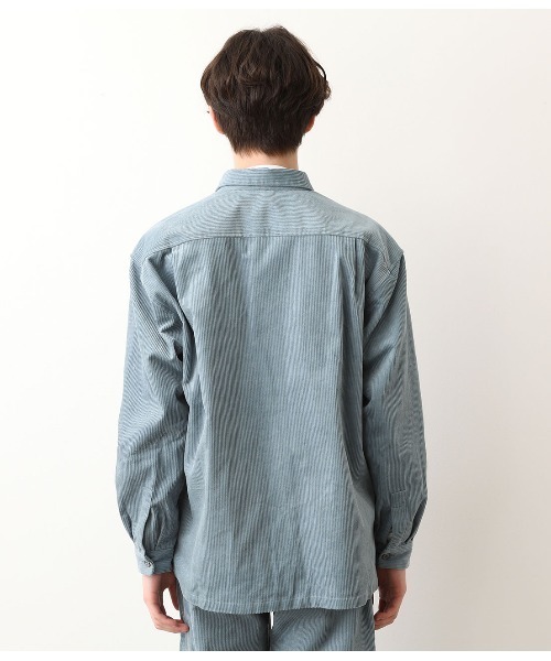 JUNRED（ジュンレッド）の「スプリングカラーコーデュロイCPO（シャツ/ブラウス・メンズ・ホワイト/サックスブルー・S/M/L）」の21枚目の写真