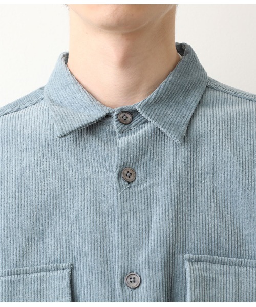 JUNRED（ジュンレッド）の「スプリングカラーコーデュロイCPO（シャツ/ブラウス・メンズ・ホワイト/サックスブルー・S/M/L）」の20枚目の写真