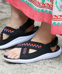 ゴム編みクロスサンダル