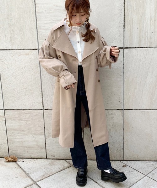 apres jour（アプレジュール）の「袖ボリュームトレンチコート【ZOZOTOWN限定アイテム】（トレンチコート・レディース・ベージュ/モカ/ミント・フリー）」の7枚目の写真