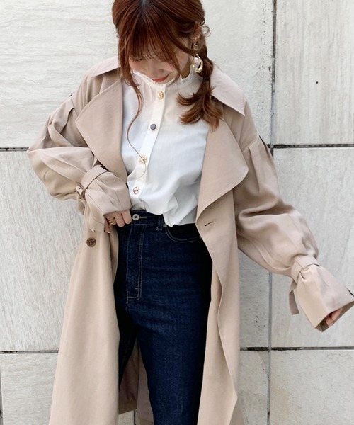 apres jour（アプレジュール）の「袖ボリュームトレンチコート【ZOZOTOWN限定アイテム】（トレンチコート・レディース・ベージュ/モカ/ミント・フリー）」の6枚目の写真