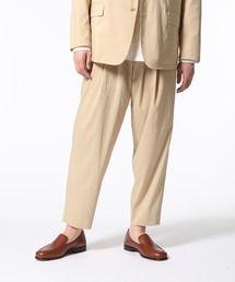 ADAM ET ROPE' | 【Ramie blend】ワイドクロップドスラックス(スラックス)