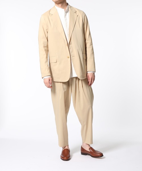 ADAM ET ROPE'（アダムエロペ）の「【Ramie blend】ワイドクロップドスラックス（スラックス・メンズ・ベージュ/ネイビー・S/M/L）」の6枚目の写真