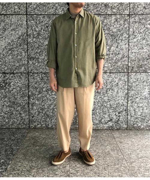 ADAM ET ROPE'（アダムエロペ）の「【Ramie blend】ワイドクロップドスラックス（スラックス・メンズ・ベージュ/ネイビー・S/M/L）」の14枚目の写真