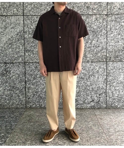 ADAM ET ROPE'（アダムエロペ）の「【Ramie blend】ワイドクロップドスラックス（スラックス・メンズ・ベージュ/ネイビー・S/M/L）」の12枚目の写真