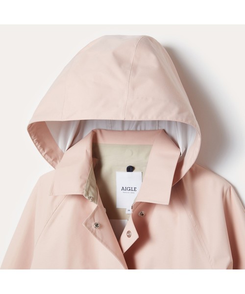 AIGLE（エーグル）の「透湿防水 ミスマノン コート（ステンカラーコート・レディース・ピンク/ベージュ・36/38/40）」の8枚目の写真