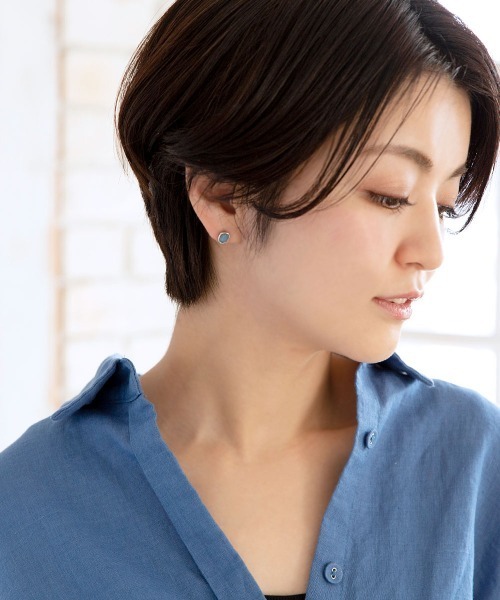 colleca la（コレカラ）の「ストーンとフープのピアスセット（ピアス（両耳用）・レディース・シルバー/ゴールド・ﾌﾘ-）」の3枚目の写真