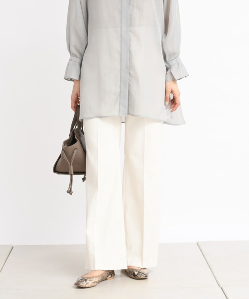 DouDou（ドゥドゥ）の「【SS】セミフレアパンツ2（その他パンツ・レディース・ライトグレー/オフホワイト/ブルー・38/36）」の10枚目の写真