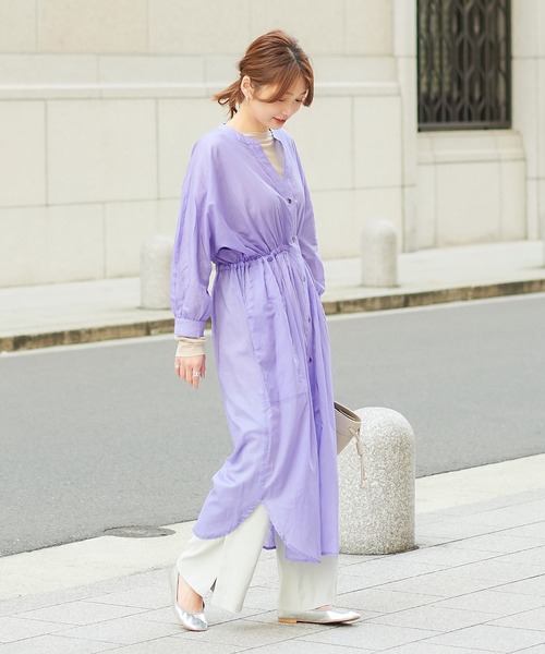 DouDou（ドゥドゥ）の「【SS】セミフレアパンツ2（その他パンツ・レディース・ライトグレー/オフホワイト/ブルー・38/36）」の13枚目の写真