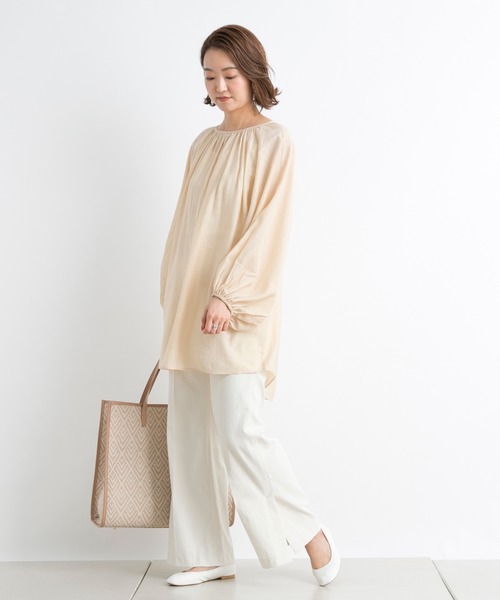 DouDou（ドゥドゥ）の「【SS】セミフレアパンツ2（その他パンツ・レディース・ライトグレー/オフホワイト/ブルー・38/36）」の20枚目の写真