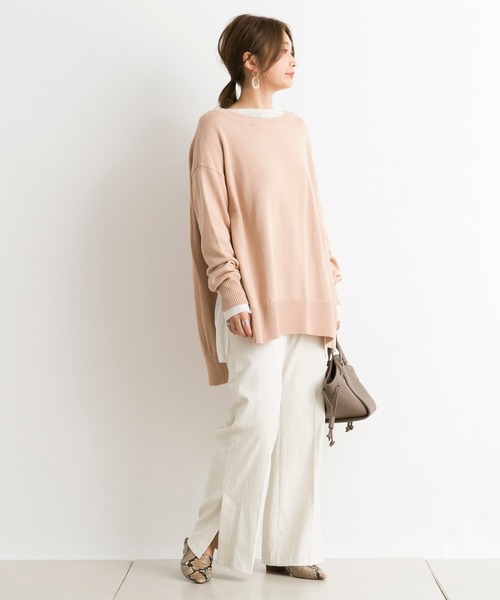 DouDou（ドゥドゥ）の「【SS】セミフレアパンツ2（その他パンツ・レディース・ライトグレー/オフホワイト/ブルー・38/36）」の21枚目の写真