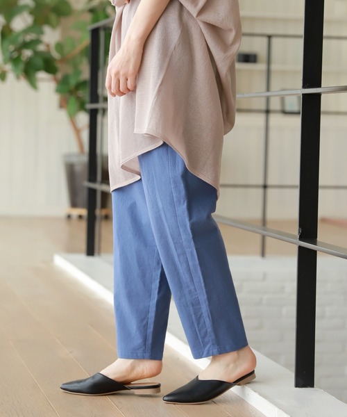 LAKOLE(ラコレ)の「リネン混リラックステーパードパンツ / LAKOLE(その他パンツ・レディース・ブラック/ライトブルー/ライトグレー/グリーン/ブラウン系その他/サンドグレー・SMALL/MEDIUM/LARGE)」の6枚目の写真