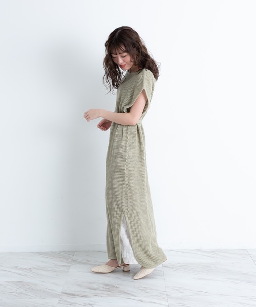 VANNIE U(ヴァニーユー)の「タイダイ柄ペイントスカート(スカート・レディース・ベージュ/コーラル・FREE)」の7枚目の写真