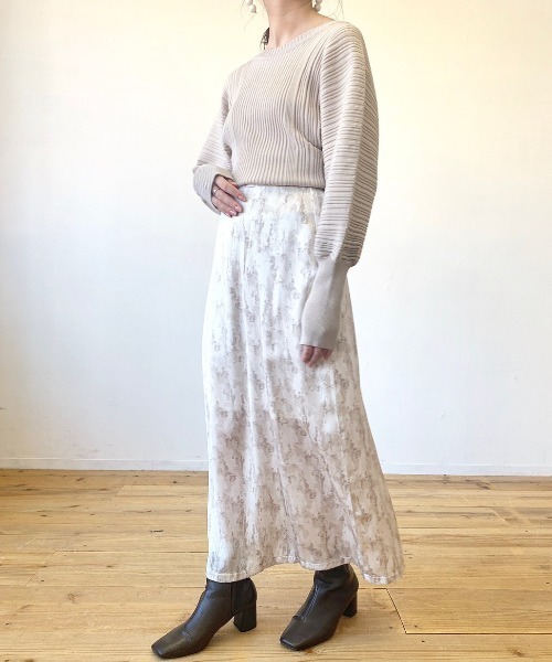 VANNIE U(ヴァニーユー)の「タイダイ柄ペイントスカート(スカート・レディース・ベージュ/コーラル・FREE)」の18枚目の写真