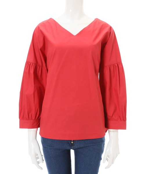 fifth（フィフス）の「バックシャンボリュームスリーブブラウス（シャツ/ブラウス・レディース・レッド・MEDIUM）」の4枚目の写真