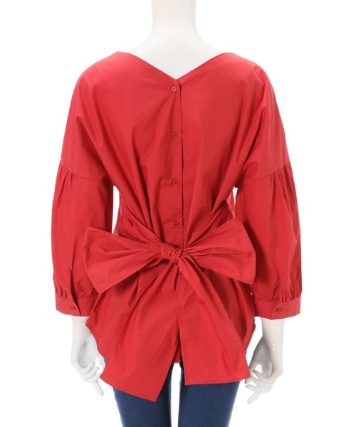 fifth（フィフス）の「バックシャンボリュームスリーブブラウス（シャツ/ブラウス・レディース・レッド・MEDIUM）」の6枚目の写真