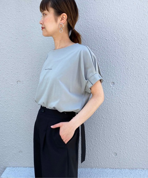 PICCIN(ピッチン)の「タックスリーブカットソー(Tシャツ/カットソー・レディース・ライトグレー/ブラック/ネイビー/オフホワイト・M)」の1枚目の写真