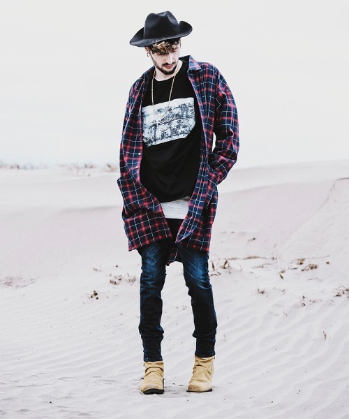 NO ID.（ノーアイディ）の「ms4366-フィッシュテールチェックロングＳＨ シャツ（シャツ/ブラウス・メンズ・レッド/グリーン/ブルー・ONE SIZE）」の11枚目の写真