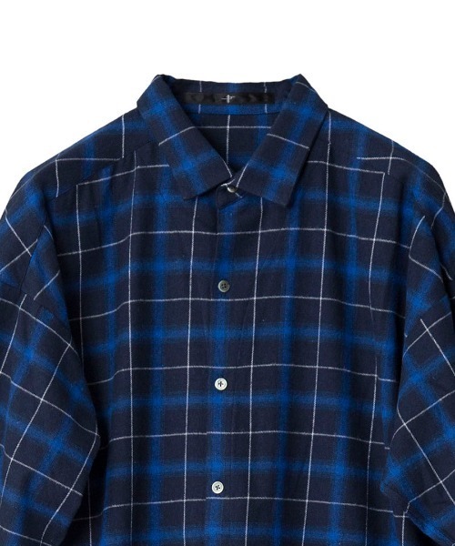 NO ID.（ノーアイディ）の「ms4366-フィッシュテールチェックロングＳＨ シャツ（シャツ/ブラウス・メンズ・レッド/グリーン/ブルー・ONE SIZE）」の13枚目の写真