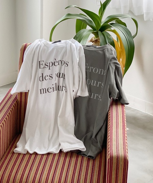 ADAM ET ROPE'（アダムエロペ）の「【WEB限定】ロゴT（Tシャツ/カットソー・レディース・チャコールグレー/ホワイト/グリーン系その他2・FREE）」の10枚目の写真