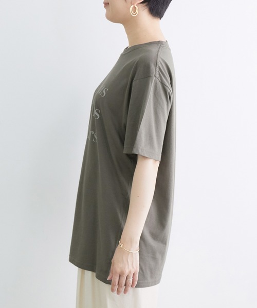 ADAM ET ROPE'（アダムエロペ）の「【WEB限定】ロゴT（Tシャツ/カットソー・レディース・チャコールグレー/ホワイト/グリーン系その他2・FREE）」の17枚目の写真