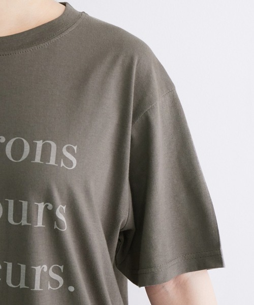 ADAM ET ROPE'（アダムエロペ）の「【WEB限定】ロゴT（Tシャツ/カットソー・レディース・チャコールグレー/ホワイト/グリーン系その他2・FREE）」の11枚目の写真