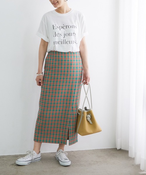 ADAM ET ROPE'（アダムエロペ）の「【WEB限定】ロゴT（Tシャツ/カットソー・レディース・チャコールグレー/ホワイト/グリーン系その他2・FREE）」の16枚目の写真