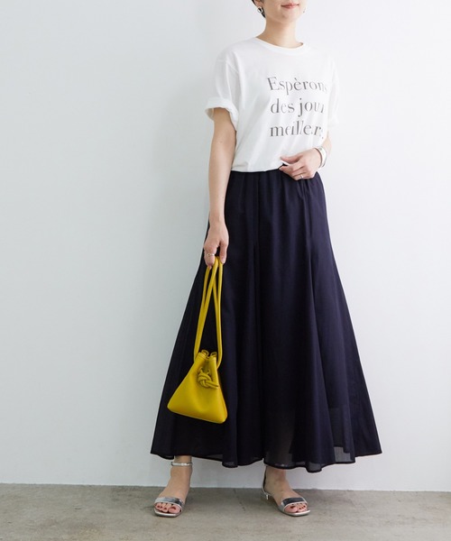 ADAM ET ROPE'（アダムエロペ）の「【WEB限定】ロゴT（Tシャツ/カットソー・レディース・チャコールグレー/ホワイト/グリーン系その他2・FREE）」の12枚目の写真