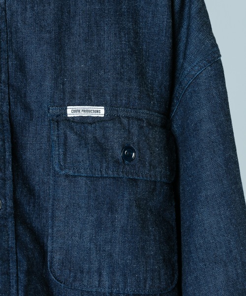 COOTIE PRODUCTIONS(クーティープロダクションズ)の「Denim Quilting Shirt Jacket(ダウンジャケット/コート・メンズ・インディゴブルー/ブラック・SMALL/MEDIUM/LARGE)」の6枚目の写真