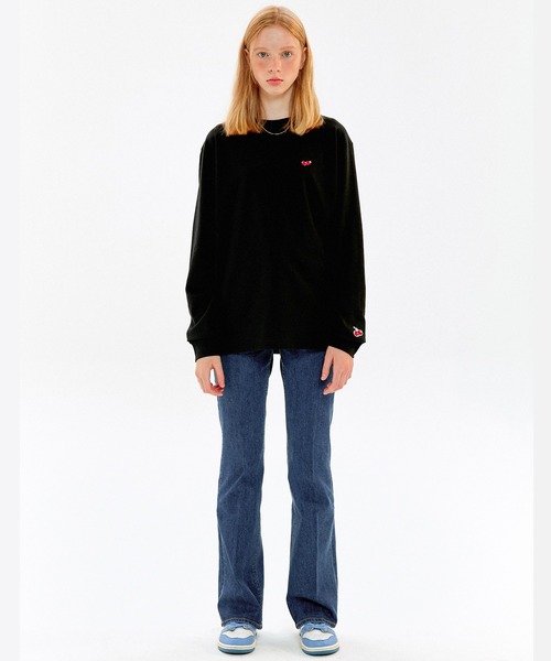 tシャツ KIRSH CHERRY STRIPE LONG SLEEVE T-SHIRT/キルシーチェリーストライプロングスリーブTシャツ レディース tシャツ KIRSH CHERRY STRIPE LONG SLEEVE T-SHIRT/キルシー