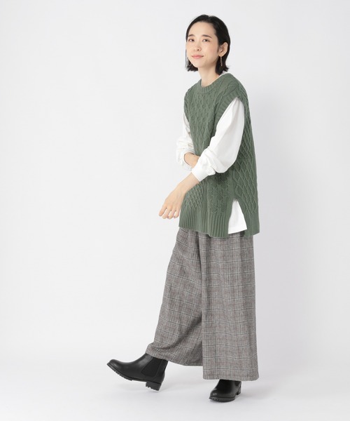 studio CLIP（スタディオクリップ）の「5ゲージケーブル切り替えベスト（ベスト・レディース・ライトグレー/グリーン/ブラック・MEDIUM/LARGE）」の5枚目の写真