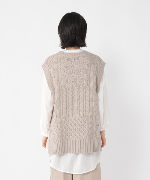 studio CLIP（スタディオクリップ）の「5ゲージケーブル切り替えベスト（ベスト・レディース・ライトグレー/グリーン/ブラック・MEDIUM/LARGE）」の8枚目の写真