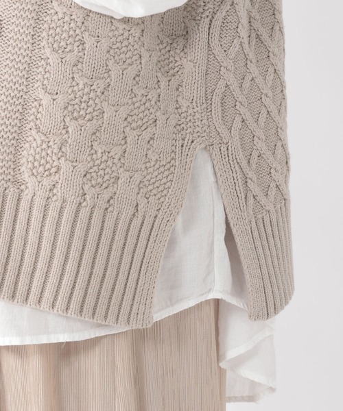 studio CLIP（スタディオクリップ）の「5ゲージケーブル切り替えベスト（ベスト・レディース・ライトグレー/グリーン/ブラック・MEDIUM/LARGE）」の11枚目の写真