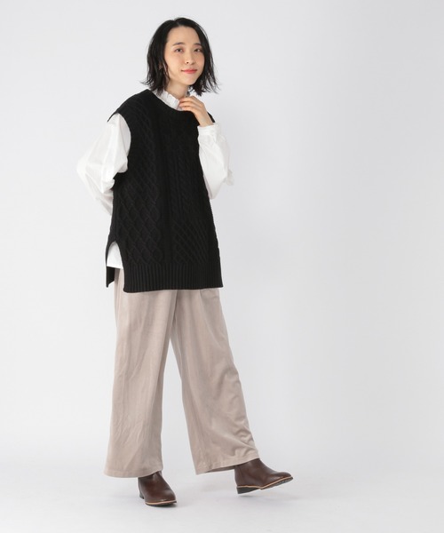 studio CLIP（スタディオクリップ）の「5ゲージケーブル切り替えベスト（ベスト・レディース・ライトグレー/グリーン/ブラック・MEDIUM/LARGE）」の15枚目の写真