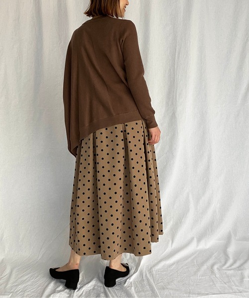 PICCIN(ピッチン)の「アシンメトリーニット(ニット/セーター・レディース・ブラック/ベージュ/モカ・M)」の16枚目の写真