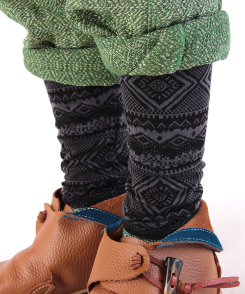 チャイハネ（チャイハネ）の「【チャイハネ】ジオメトリック柄MEN'Sレギンス10分丈（レギンス/スパッツ・メンズ・ブラック/ベージュ/グリーン/レッド・FREE）」の12枚目の写真