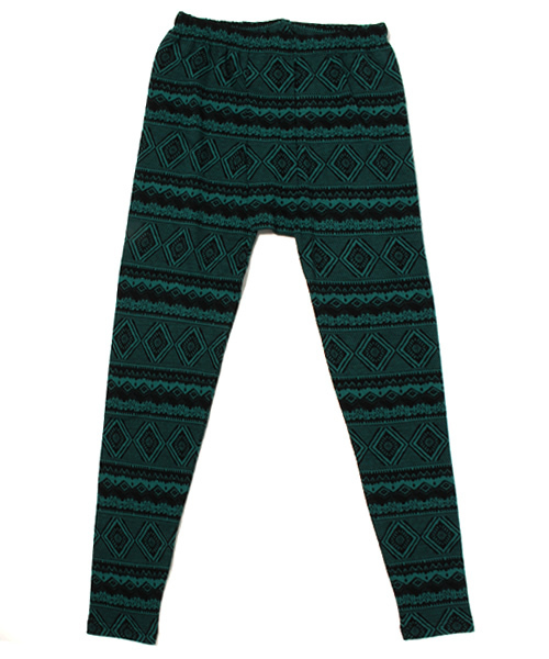 チャイハネ（チャイハネ）の「【チャイハネ】ジオメトリック柄MEN'Sレギンス10分丈（レギンス/スパッツ・メンズ・ブラック/ベージュ/グリーン/レッド・FREE）」の9枚目の写真