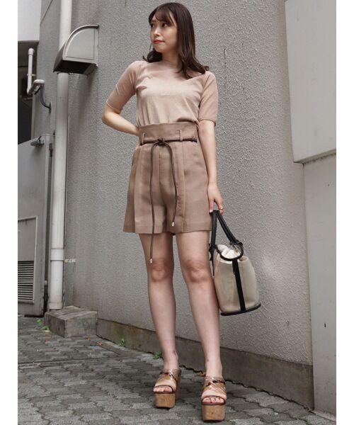 MERCURYDUO（マーキュリーデュオ）の「コードベルト付ショートパンツ（その他パンツ・レディース・ブラウン・SMALL/MEDIUM）」の5枚目の写真