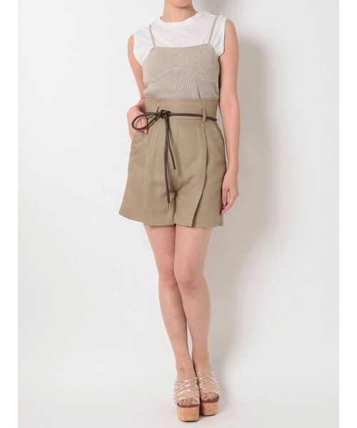 MERCURYDUO（マーキュリーデュオ）の「コードベルト付ショートパンツ（その他パンツ・レディース・ブラウン・SMALL/MEDIUM）」の7枚目の写真