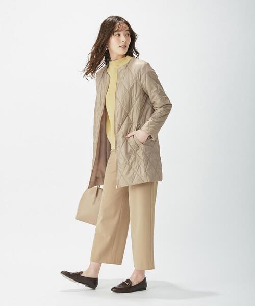 J.PRESS(ジェイプレス)の「【洗える】コットンアクリル片畦 ニット(ニット/セーター・レディース・イエロー系/ベージュ系/ピンク系/スモーキーグリーン系・T13/T15)」の10枚目の写真