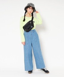 LOVETOXIC | 細ベルトつきセンター切り替えワイドパンツ(その他パンツ)