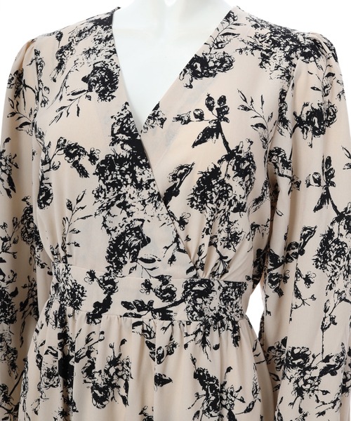 fifth（フィフス）の「レトロフラワーカシュクールワンピース（ワンピース・レディース・ネイビー/アイボリー・MEDIUM）」の10枚目の写真