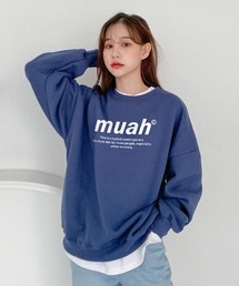 A'GEM/9 × .kom『muah muah/ムーアムーア』MUAH SIGNATURE GRAPHIC MTM/シグネチャー グラフィック MTM スウェットシャツ トレーナー