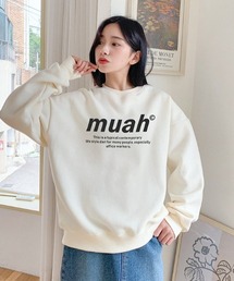 A'GEM/9 × .kom『muah muah/ムーアムーア』MUAH SIGNATURE GRAPHIC MTM/シグネチャー グラフィック MTM スウェットシャツ トレーナー